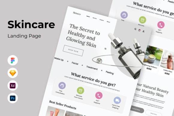 Download SkinBeauty - Skincare Landing Page V1 - Premium Resources