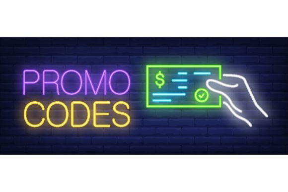 Download Promo Codes Neon Sign. Glowing Inscripti - Glowing Collection